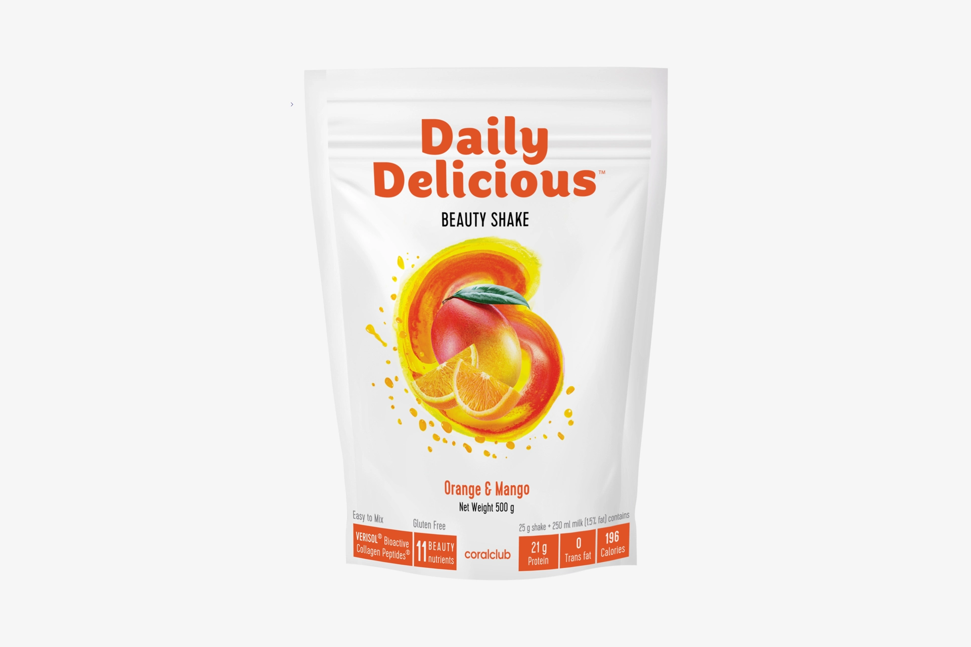 Daily Delicious Beauty Shake su apelsinais ir mangais